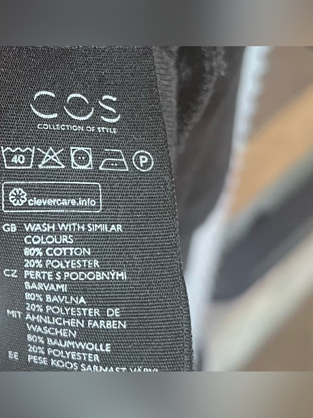 COS Velvet Jersey Oversized Black Sweatshirt Men Size M quiet luxury long sleeve - Picture 4 of 5